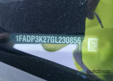 2016 Ford Focus Se from USA, damaged, VIN 1FADP3K27GL230856